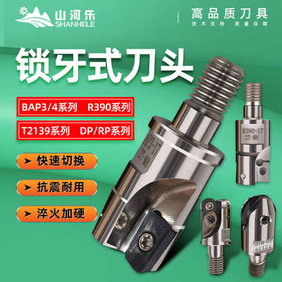 锁牙式铣刀头BAP300R/400R锁牙刀头EMR5 6R390 T2139钨钢抗振刀杆