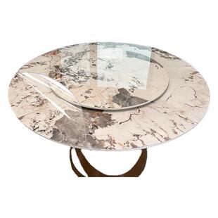 大理石圆桌贴膜圆形岩板餐桌保护膜防烫耐高温隐形防水油家具贴膜