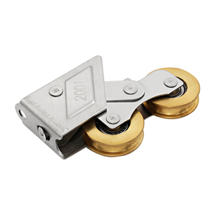 老式铝合金门窗滑轮V2001型推拉玻璃门窗滑轮移门不锈钢双铜轮子