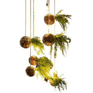 仿真绿植悬挂垂吊装饰盆栽酒吧清吧音乐餐厅吊挂橱窗天花板小植物