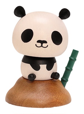 森活木趣可爱车载桌面装饰治愈解压女生礼物男生汽车招财弹簧摆件