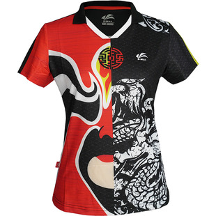 速迈夏季新款中国风羽毛球服男女款速干透气短袖T恤运动训练服