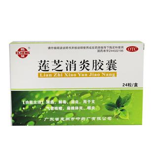 鹅城 莲芝消炎胶囊 24粒清热解毒消炎支气管咳嗽扁桃体炎咽炎药店