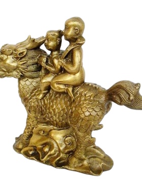 麒麟送子金童玉女纯铜质佑子