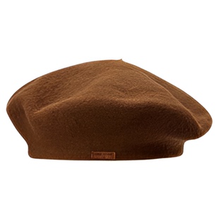 美拉德~日系复古棕色纽扣灯芯绒皮檐八角帽子女秋冬毛呢贝雷帽潮