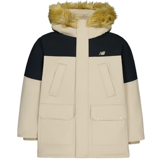 New Balance NB羽绒服中长款毛领外套冬季情侣运动保暖夹克男装
