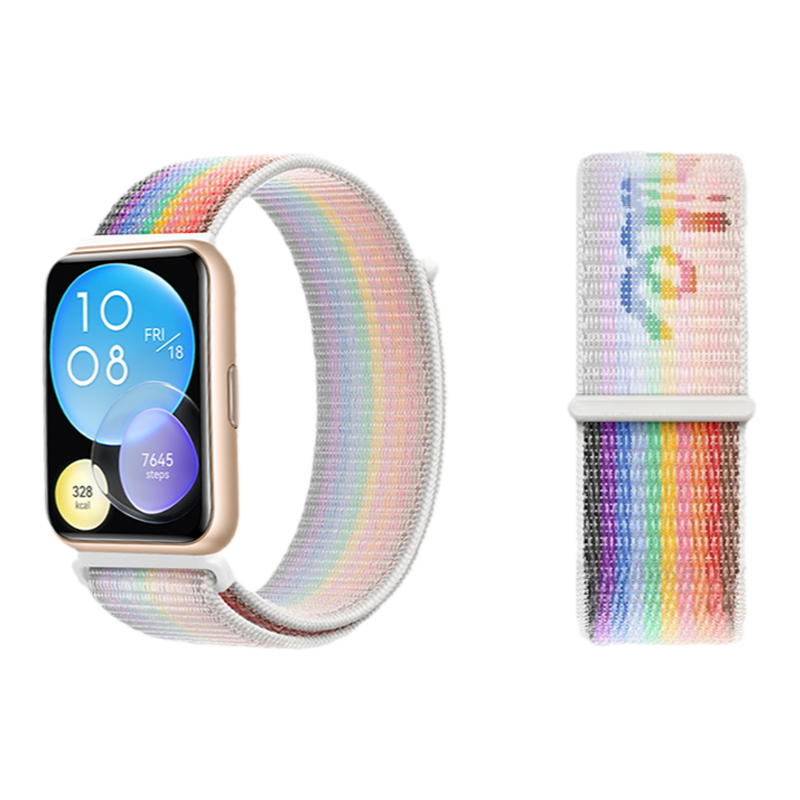 适用华为watch fit4尼龙回环4pro表带运动智能手环ft3手表fit2二代腕带精织尼龙舒适透气男女款替换表带配件