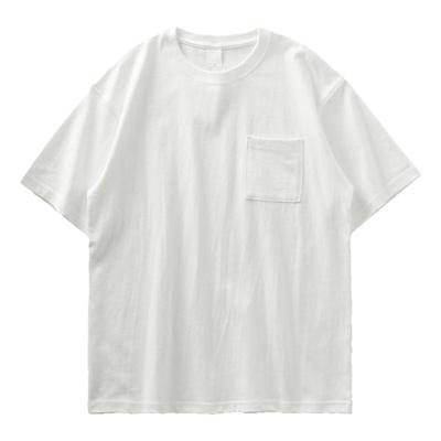 320g重磅纯棉正肩白色短袖t恤男