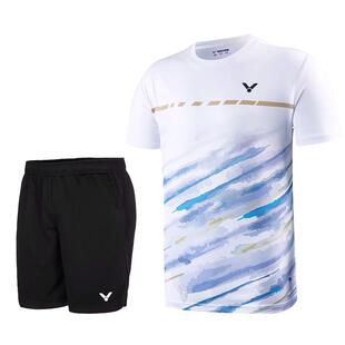 正品victor胜利羽毛球服男女运动套装比赛速干短袖透气大赛服专业