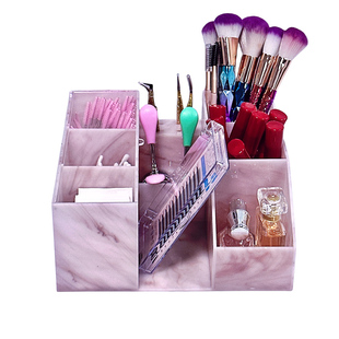 亚克力美睫嫁接工具收纳盒分格防尘大容量储物胶带镊子睫毛夹彩刷