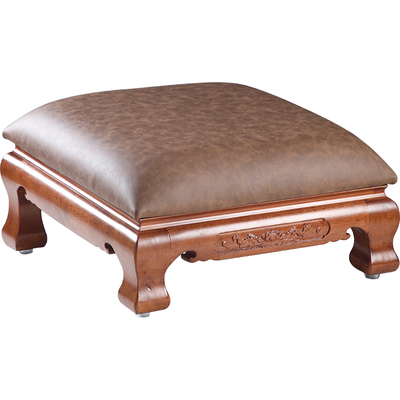 加厚优质皮革拜垫家用实木拜凳