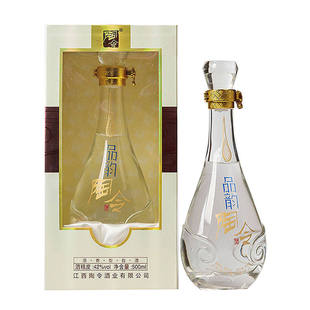 江西名酒九江特产 陶令浓香型纯粮白酒42度品韵500ml送人送礼