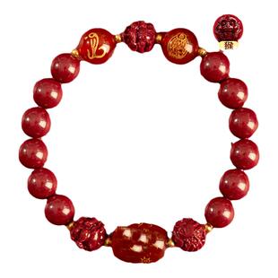 深圳弘法寺朱砂手串转运珠龙年手链本命年护身符化手镯官方旗舰店