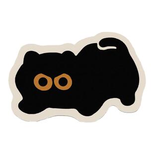 黑猫浴室吸水速干地垫橡胶垫进门口垫子卫生间防滑宠物垫卫浴垫子