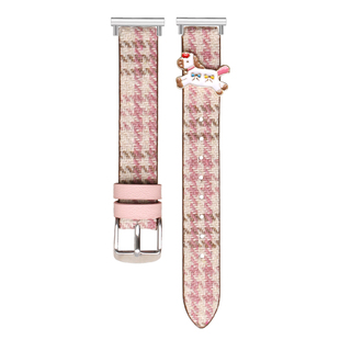 适用oppo watch x2mini表带新款真皮毛呢oppowatchx2手表带秋冬女款watch4Pro一加高级感watch s智能运动表链