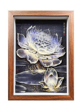 玺语纸艺睡莲佛系非遗立体剪纸