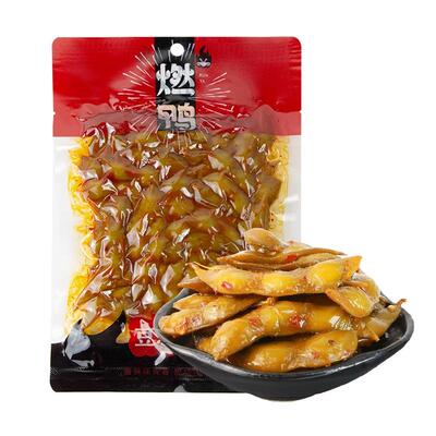燃鸭香辣卤味酱汁毛豆夜宵素食