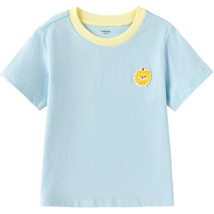 巴拉巴拉童装宝宝短袖t恤男童女童2026新款夏装小童纯色休闲上衣