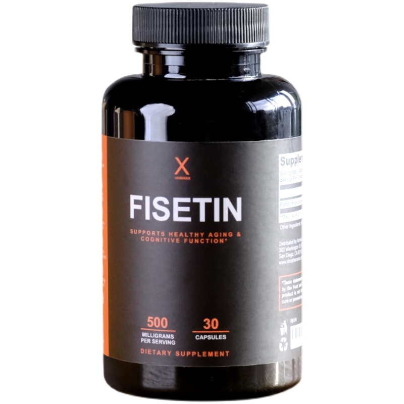 代购 美国 现货 Humanx 非瑟酮 Fisetin 漆黄素 500毫克 30粒胶囊