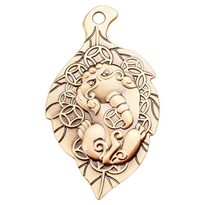 黄铜貔貅五帝钱招财车钥匙扣