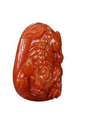 天然凉山南红玛瑙蝶逸