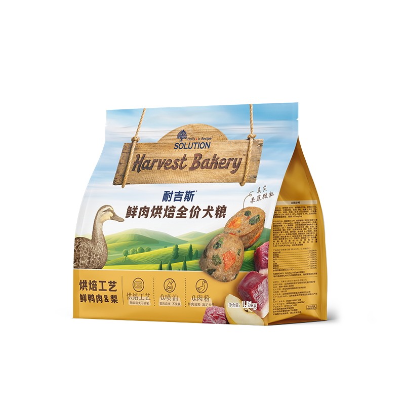 耐吉斯鲜肉烘焙狗粮鲜肉全犬期鸭肉梨去泪痕夹心犬粮比熊博美通用