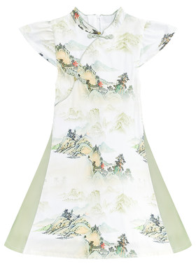 女童国潮汉服旗袍合唱演出服