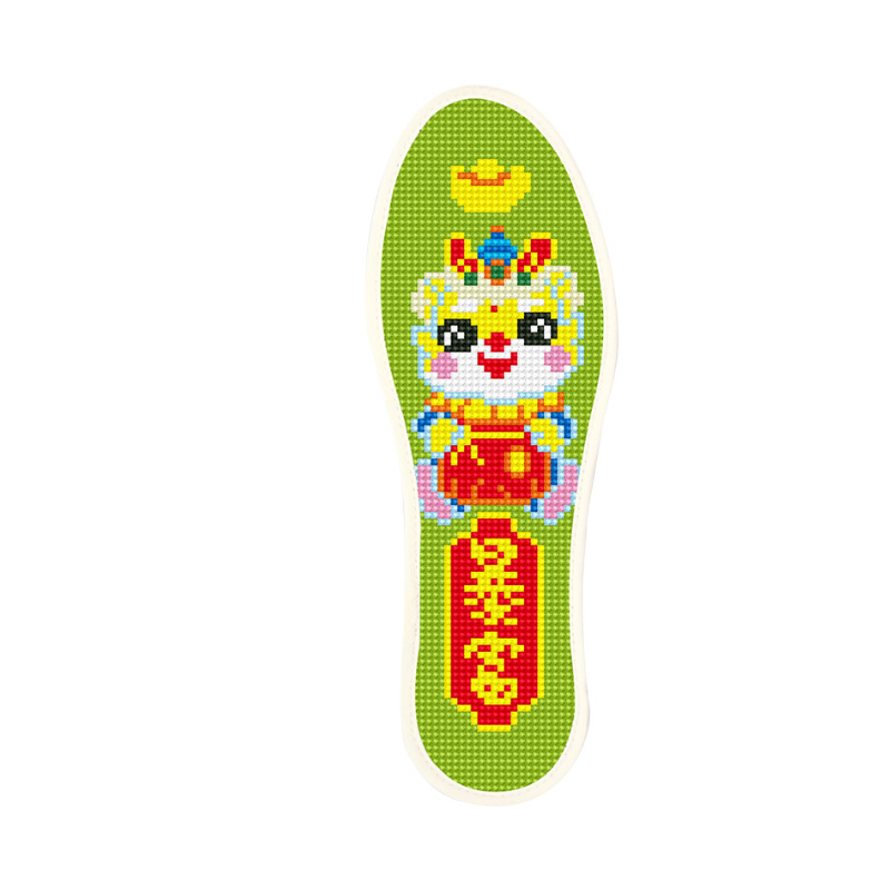 吸汗花边款透气十字绣半成品鞋垫