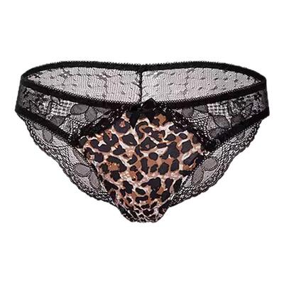 「LA」豹纹醉性感好么丨复古浪潮支线*经典印花高腰薄款蕾丝内裤