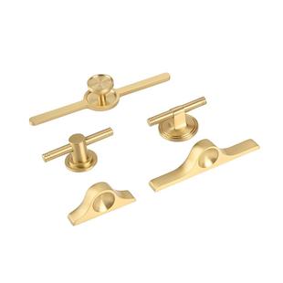 新中式黄铜拉手轻奢高档古典酒柜抽屉橱柜衣柜门金色长条全铜把手