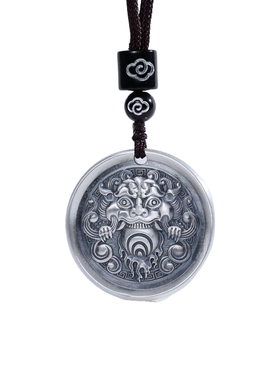 足银999黄财神吊坠挂坠男女新品