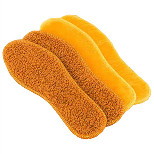 羊驼绒加厚加绒鞋垫冬季毛绒鞋垫男女保暖防臭透气运动舒适鞋垫子