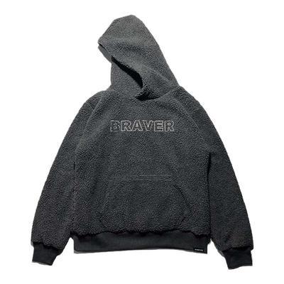 RADIUM复古连帽卫衣羊羔毛