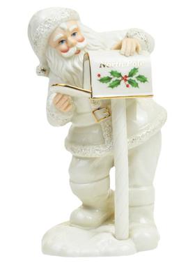 Cershar Lenox老款圣诞老人与圣诞邮箱陶瓷工艺装饰摆件节日礼物