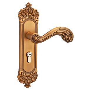 静音木门锁室内卧室家用通用型房间房门铝合金锁具门把手机械门锁