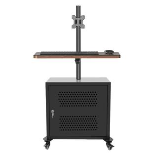 笔记本电脑显示器移动支架多屏挂架升降旋转落地推车显示屏悬浮架