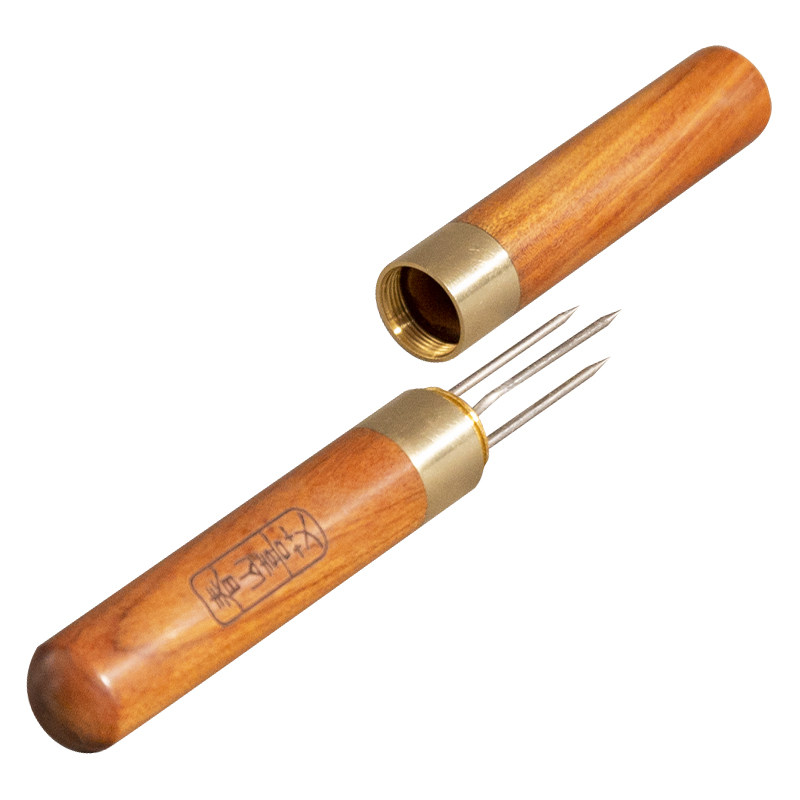 手持艾灸延长器防烫实木三叉延长针器具锥子艾条工具家用便携通用