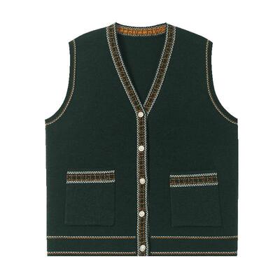 恒源祥小香风马甲女针织秋季2026新款女装背心女士春秋装无袖外搭