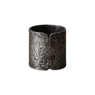 秦藏阁 锔钉做旧茶盖置纯锡手工紫砂茶壶盖托盖碗创意扳指中式