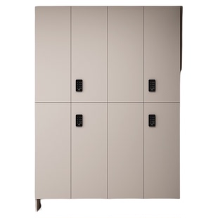 电梯口鞋柜ENF级一梯一户带锁多功能鞋柜大容量储物柜定制室外柜