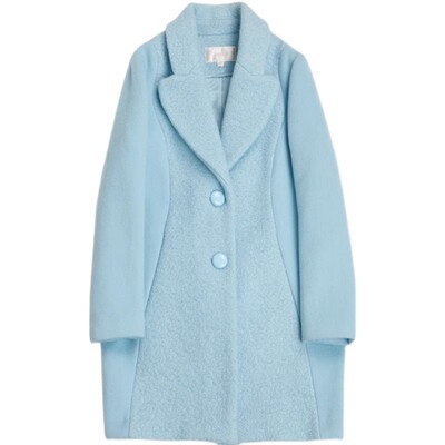 卡莎布兰新款修身羊毛通勤大衣