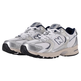 New Balance nb童鞋男女4-7岁中童秋冬新款银色革面运动鞋PZ530GN