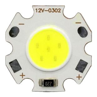 3w圆形cob灯珠led面光源3.7v电池灯12v24v筒射灯芯5v usb灯板20mm