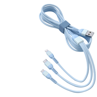 梵点100W快充三合一数据线PD一拖三充电线编织车载多头苹果华为安卓手机加长2米充电宝线短tpc多功能插头通用