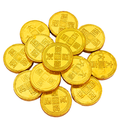 金币元宝巧克力金条花生蛋糕装饰