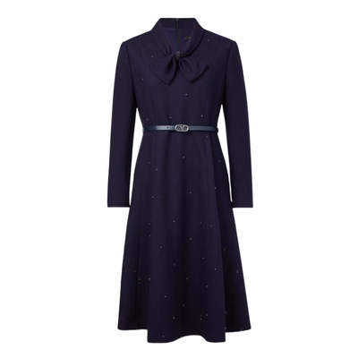 【配腰带】娜尔家商场同款2025年秋冬款新品时尚简约绵羊毛连衣裙