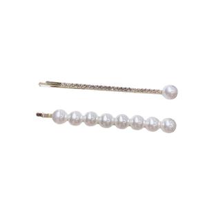 韩国仿珍珠水钻发夹网红女甜美百搭刘海碎发夹侧边卡子一字夹头饰