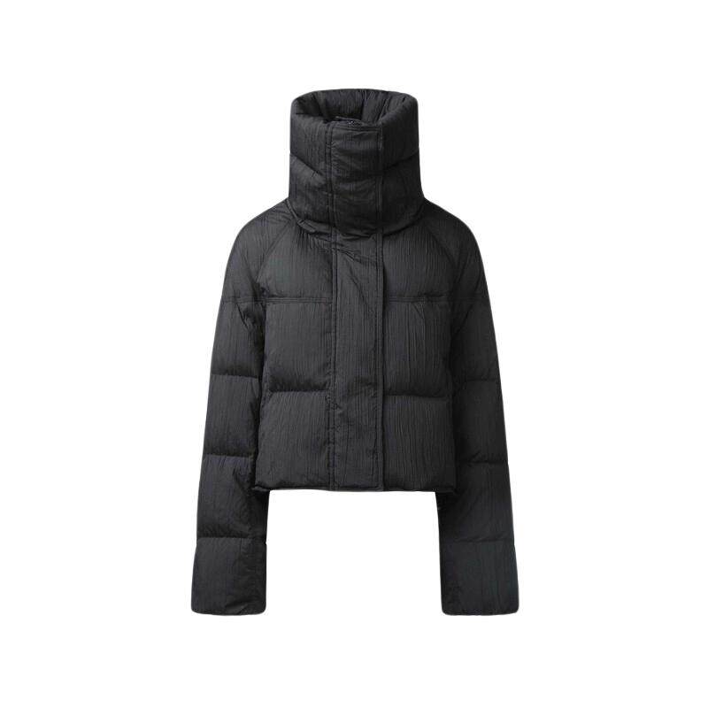 sdeer立领肌理字母短款羽绒服