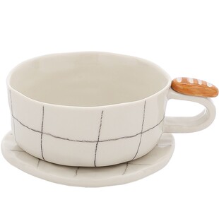 减肥餐盘分格大人高颜值分餐盘漂亮早餐杯咖啡杯陶瓷家用沙拉盘子