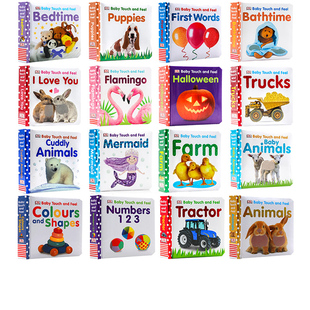 英文原版绘本 140元5件 DK出版触摸书 Baby Touch and Feel 婴儿早教幼童英语启蒙认知纸板书 0-3岁亲子互动共读益智 感官训练绘本
